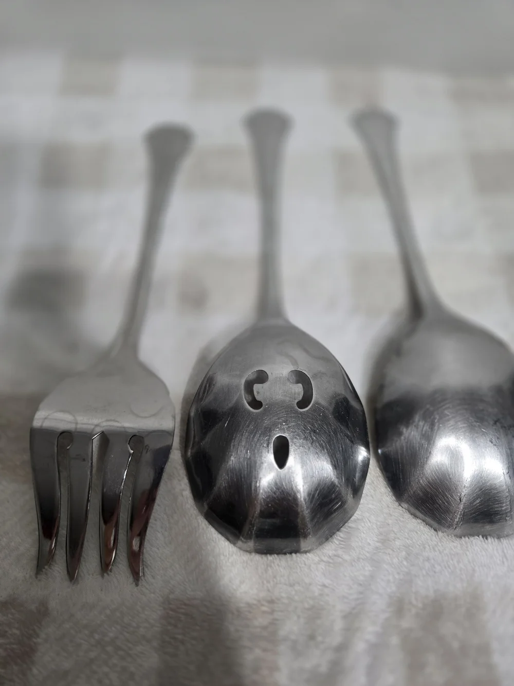 Stainless Japan 3pc Stainless Steel Silver Glossy Flatware Set Fork & Spoon